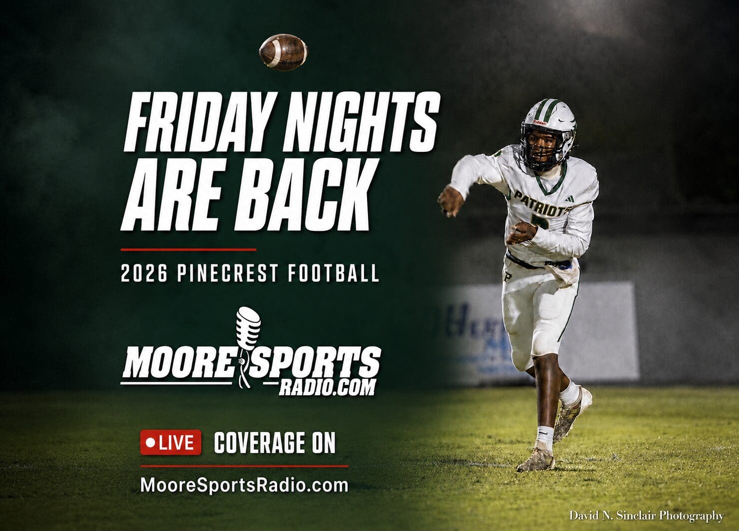 MooreSportsRadio.com is back for the 2026 season with live Pinecrest football, scores, highlights and interviews.